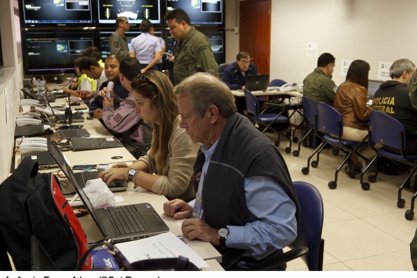 Sala master de comando e controle reúne diversos órgãos governamentais  Arquivo Agência Força Aérea/Sgt Paulo Rezende