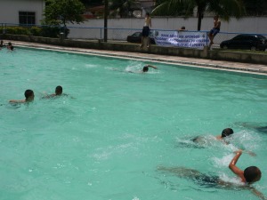 instrução de natação