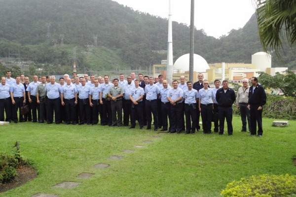 Comitiva do CPEA na usina nuclear  Coronel Eloir / ECEMAR