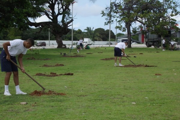 BAFZ participa de projeto de arborização na capital  CB Edilberto Rocha/BAFZ