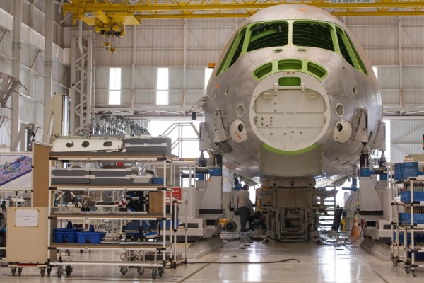 KC-390 em montagem na Embraer  Sgt Bruno Batista / Agência Força Aérea