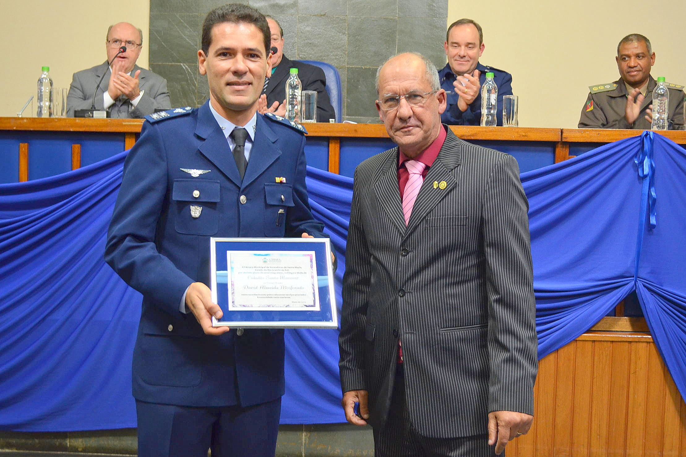 “Essa é a maior homenagem que um forasteiro pode receber de um povo”, disse o ex-Comandante da Base Aérea de Santa Maria