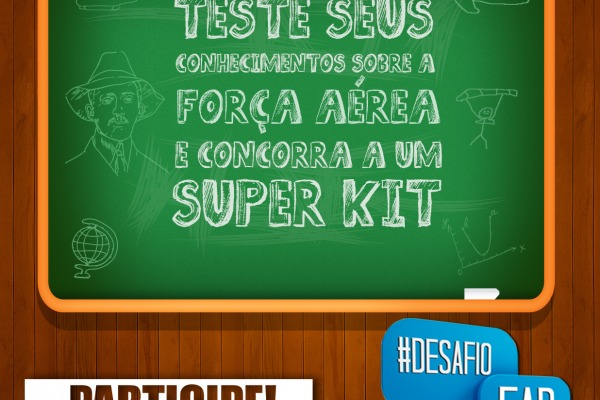 Vencedor do #DesafioFAB receberá um super Kit oficial da Força Aérea