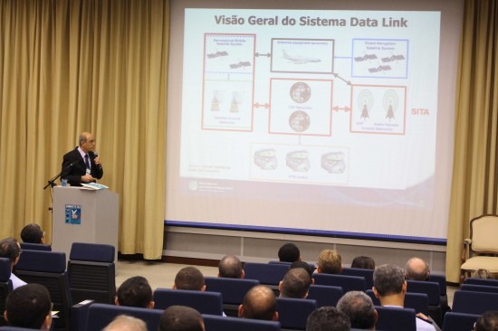 Uma das palestras foi sobre o Data Link para ATS 