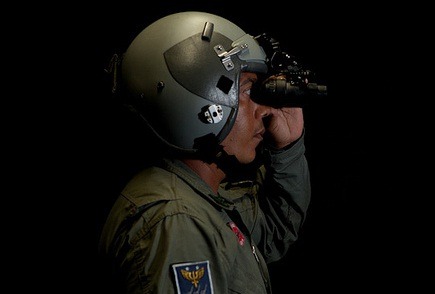 Os óculos de NVG são usados por pilotos e tripulantes em operações noturnas