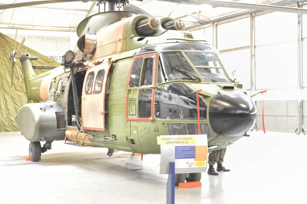 Aeronave H-34 Super Puma (FAB 8733) entregue ao Museu Aeroespacial.