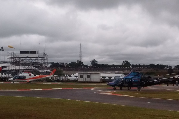 Estrutura montada pela FAB em Interlagos permitiu operação aérea com mais segurança