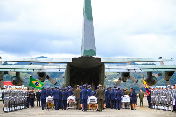 Cerimônia na Base Aérea de Rionegro, na Colômbia