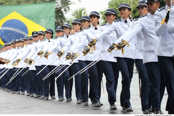 Desfile em continência à Bandeira