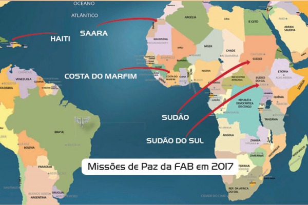 Mais de 180 militares da FAB já atuaram em cinco missões de paz espalhadas pelo mundo