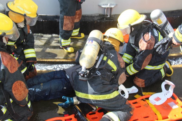 A atividade contou com parte do efetivo do Corpo de Bombeiros de São Paulo