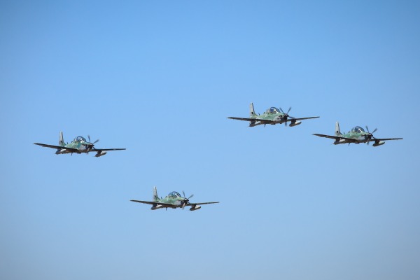 Desfile das aeronaves A-29 Super Tucano