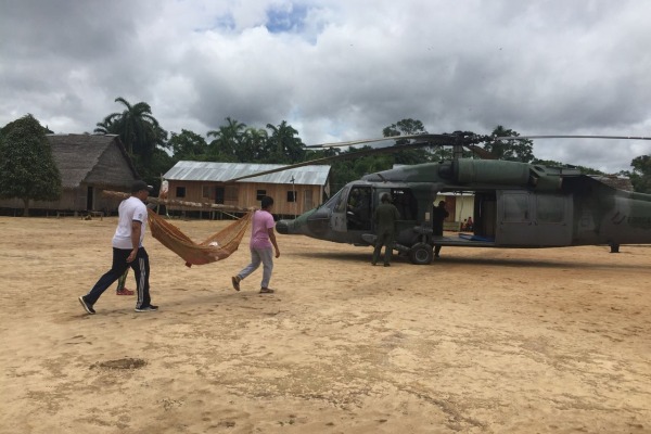 Esquadrão Harpia resgata indígena na fronteira noroeste brasileira