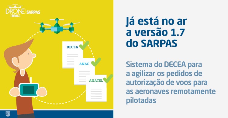 Novidades do sistema trazem facilidades aos usuários de aeronaves remotamente pilotadas