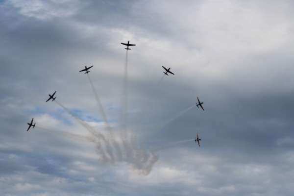 O show aéreo dura cerca de 45 minutos