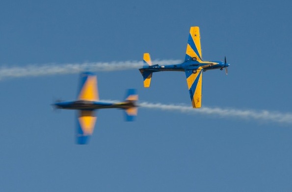 O público poderá conferir cerca de 30 minutos de manobras e acrobacias com as sete aeronaves A-29