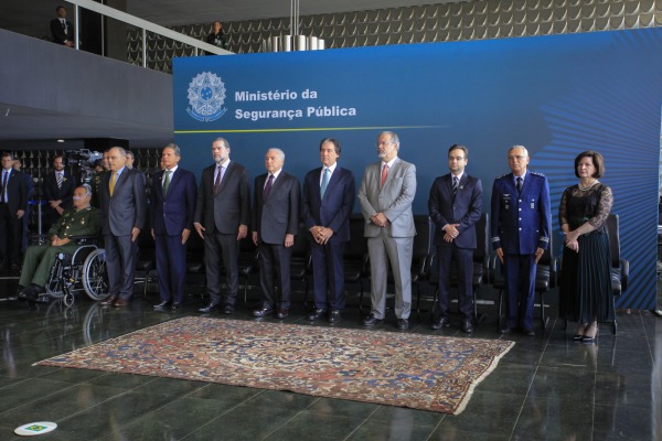 Cerimônia da Ordem do Mérito da Segurança Pública, no Palácio da Justiça, em Brasília (DF)