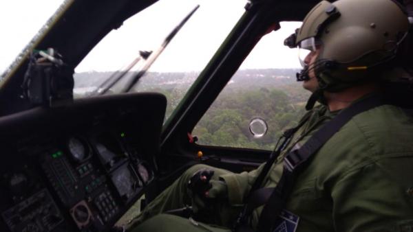 Helicóptero H-60 L Black Hawk içou cinco ocupantes de avião que se acidentou após a decolagem do aeroporto da capital amazonense 