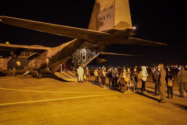 Duas aeronaves C-130 Hércules do 1°/1° GT foram empregadas na missão.