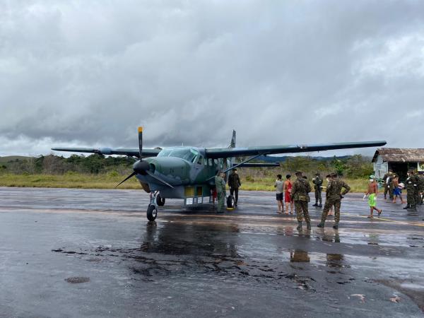 Foram transportados 580 kg de alimentos a bordo do C-98 Caravan