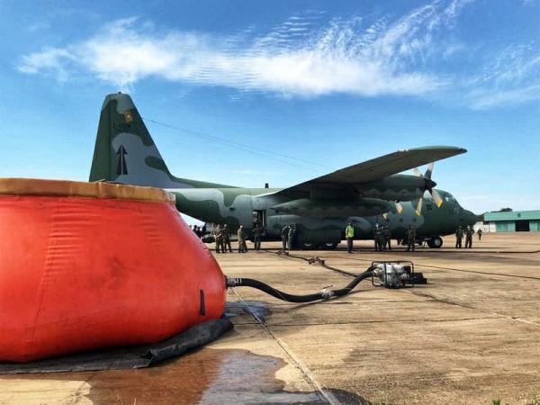 Aeronave C-130 opera a partir de Campo Grande (MS) e H-60L em Corumbá (MS) 