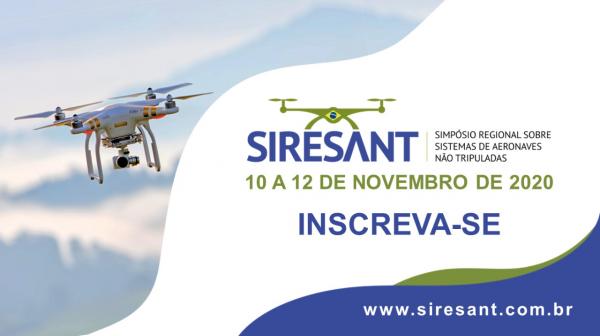 O evento ocorre nos dias 10, 11 e 12 de novembro em formato virtual e reunirá especialistas para debater sobre Sistemas de Aeronaves não Tripuladas