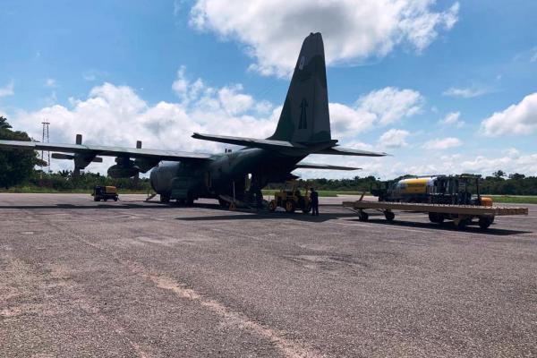 Aeronave C-130 Hércules decolou da Ala 8, em Manaus (MN), na tarde deste sábado (07)