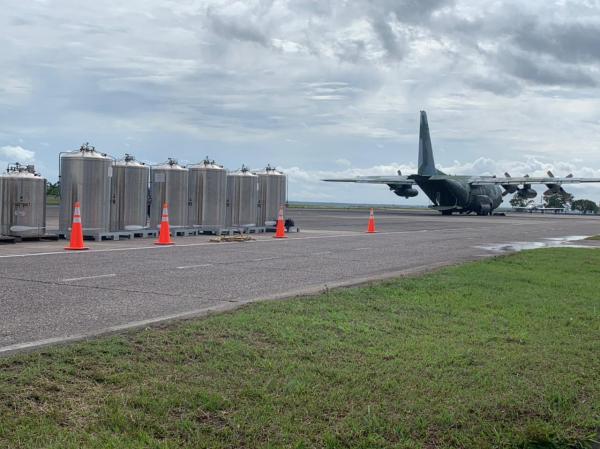 Foram transportados pacientes, tanques de oxigênio líquido, cilindros e equipamentos para o combate ao novo Coronavírus.