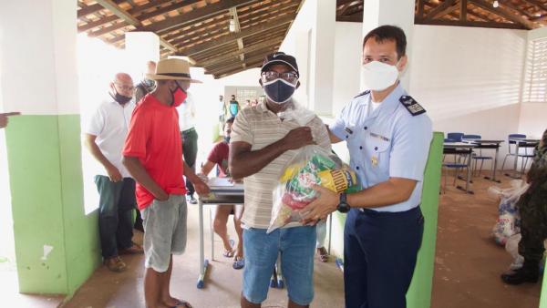 Cerca de 170 famílias receberam cestas de alimentos e puderam fazer testes rápidos de detecção do COVID-19