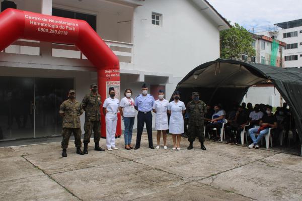 O Hospital de Aeronáutica de Belém (HABE) recebeu a unidade móvel da Fundação Centro de Hematologia e Hemoterapia do Pará (HEMOPA) para a realização da ação voluntária