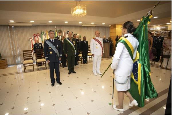 A cerimônia militar aconteceu em Brasília (DF)