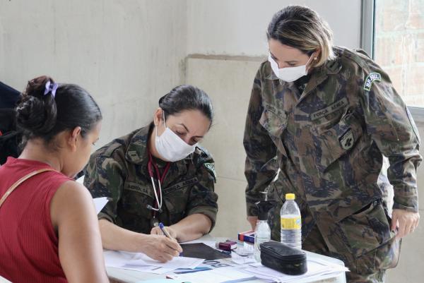 Militares realizaram atendimento médico, odontológico e social para moradores de Santo Aleixo