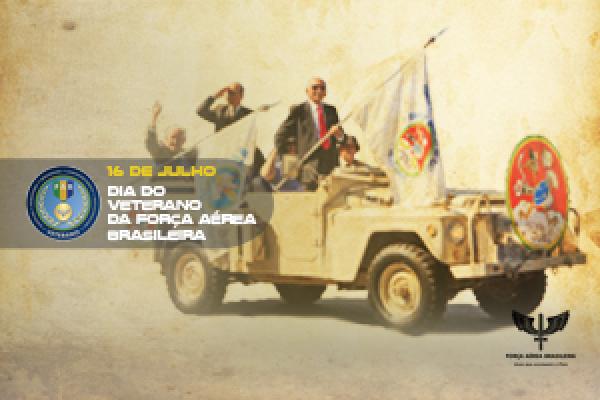 Para celebrar a data, a Força Aérea Brasileira produziu um vídeo em homenagem ao Dia do Veterano, lembrado no dia 16 de julho Para celebrar a data, a Força Aérea Brasileira produziu um vídeo em homenagem ao Dia do Veterano, lembrado no dia 16 de julho