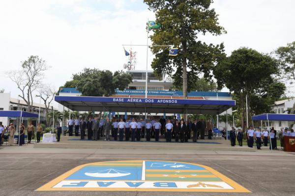Em comemoração, FAB realizou cerimônia militar na Base Aérea dos Afonsos, no Rio de Janeiro (RJ)