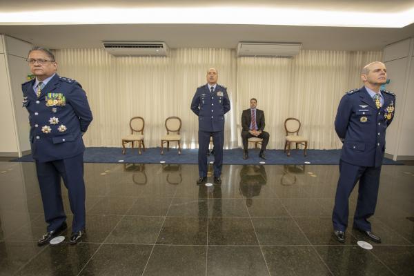 Major-Brigadeiro Intendente Marcos Aurélio Pereira Silva passou o cargo para Major-Brigadeiro do Ar Edson Fernando da Costa Guimarães, em Brasília (DF)