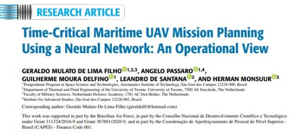 Estudo trata sobre o uso de Inteligência Artificial na busca autônoma por embarcações. Publicação ocorreu em uma das principais revistas científicas do mundo.