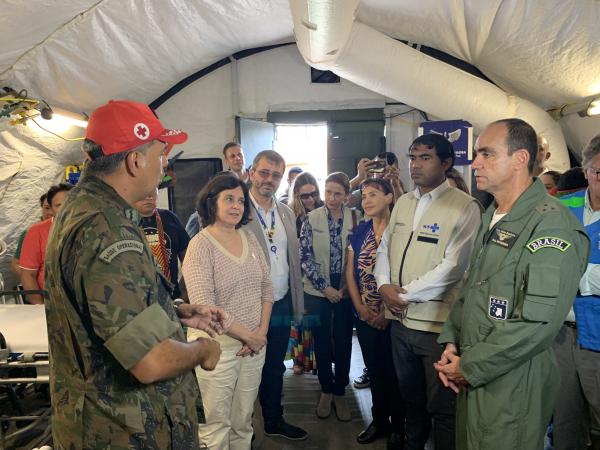 Durante a visita, que ocorreu nessa quarta-feira (01/03), a Ministra destacou a importância do trabalho feito pelos profissionais de saúde da Aeronáutica