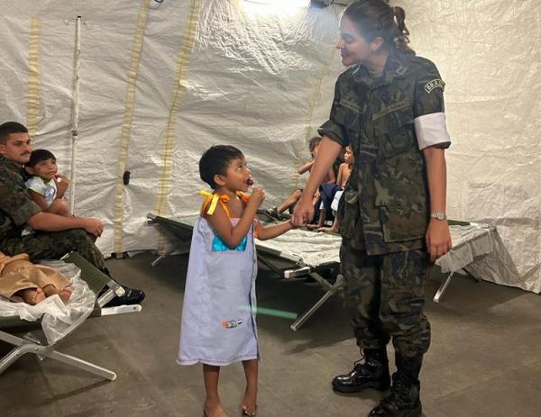 Com o apoio da Base Aérea de Anápolis (BAAN), Associação Mãos do Bem produz mais de 150 peças e enviam para Boa Vista, em Roraima