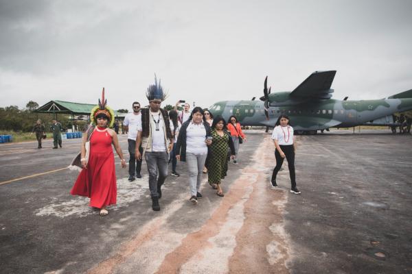 A comitiva esteve em Roraima para a inauguração do Centro de Referência em Saúde Indígena, nesta sexta-feira (21/04)