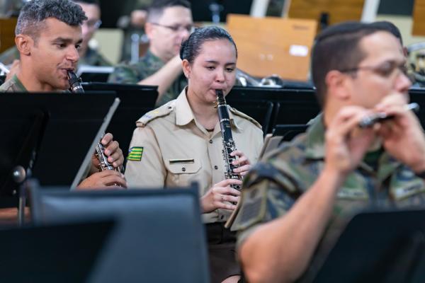 A estudante teve a oportunidade de participar do ensaio técnico e compor a Orquestra Sinfônica