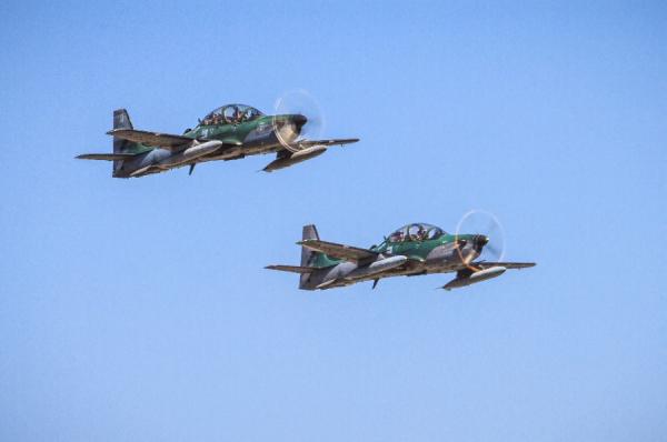 Durante ação realizada nesse final de semana duas aeronaves A-29 Super Tucano da FAB ajudaram a coibir aeronaves suspeitas