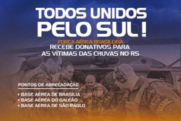  FAB recebe donativos para distribuição às vítimas das enchentes no RS