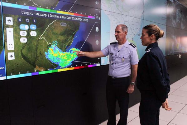 Parte do efetivo está dedicado exclusivamente em prestar o serviço de previsão e vigilância meteorológica no RS