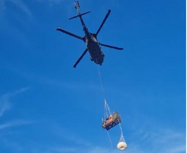 Missão foi realizada por um helicóptero H-60L Black Hawk do Esquadrão Pantera