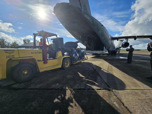  FAB transporta bombas de escoamento de SP para o RS