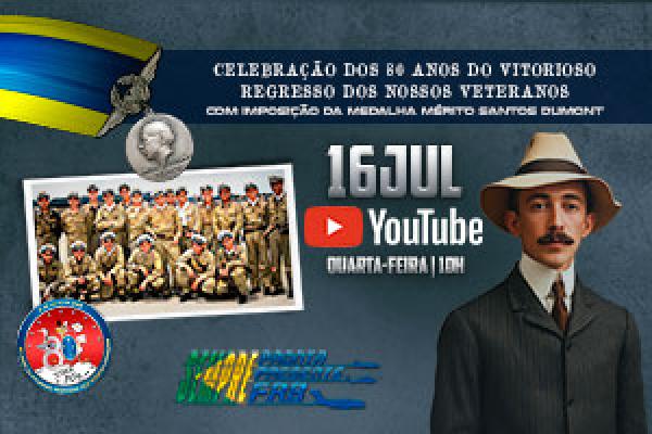 O evento será transmitido ao vivo no dia 16/07, às 10h, pelo canal oficial da FAB no YouTube O evento será transmitido ao vivo no dia 16/07, às 10h, pelo canal oficial da FAB no YouTube